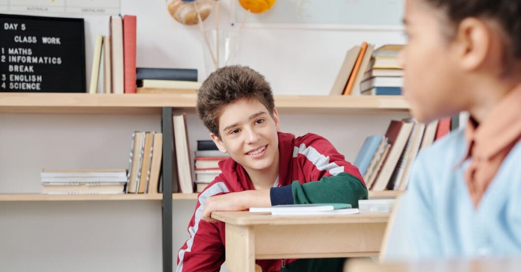 学校英語と英会話教室の学びの違いを象徴するイメージ