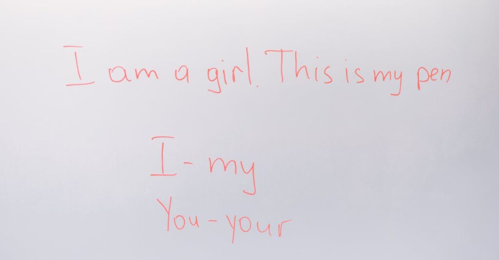 英会話教室を選んでいる社会人が比較表を見ながら真剣に検討している場面。